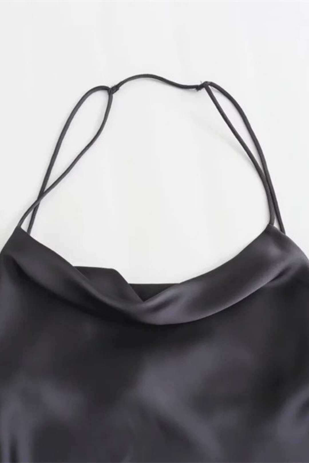 Silk Satin Texture Backless Dress