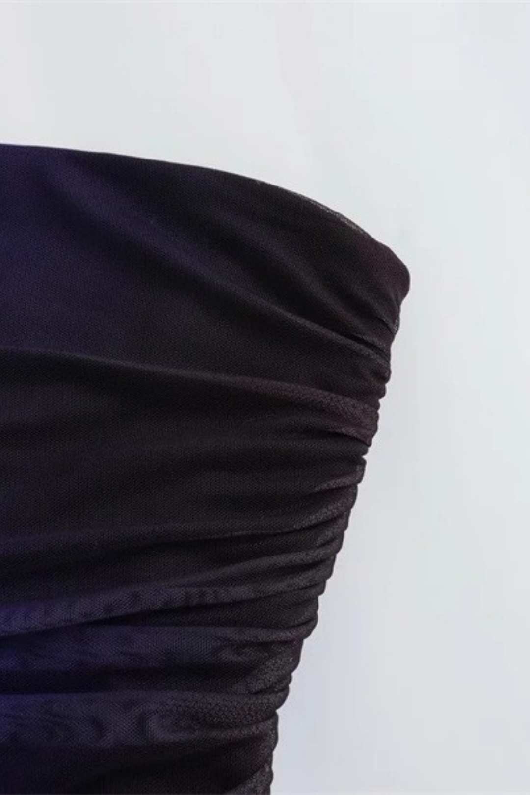 Off-shoulder Design Pleated Slim Silk Screen Print Dress