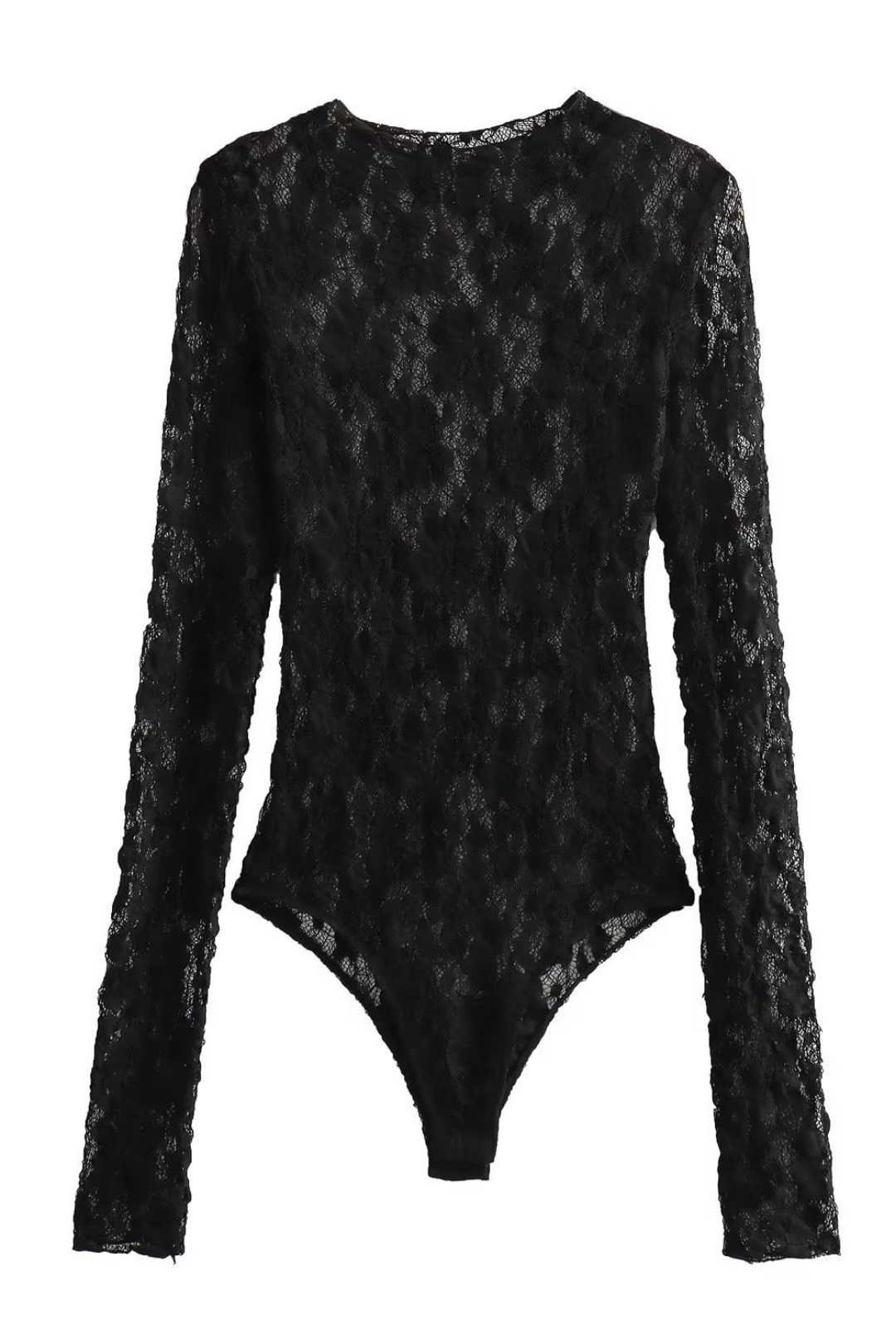 Mesh Lace Bottoming Shirt