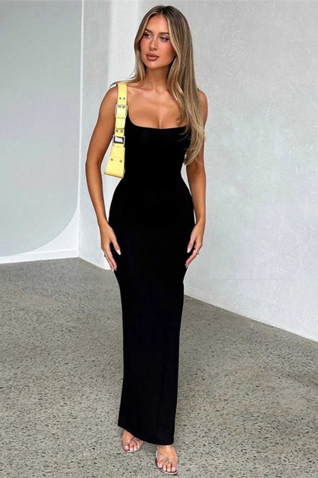 Sexy Backless Fashion Strappy Slim Hip Bottoming Dress
