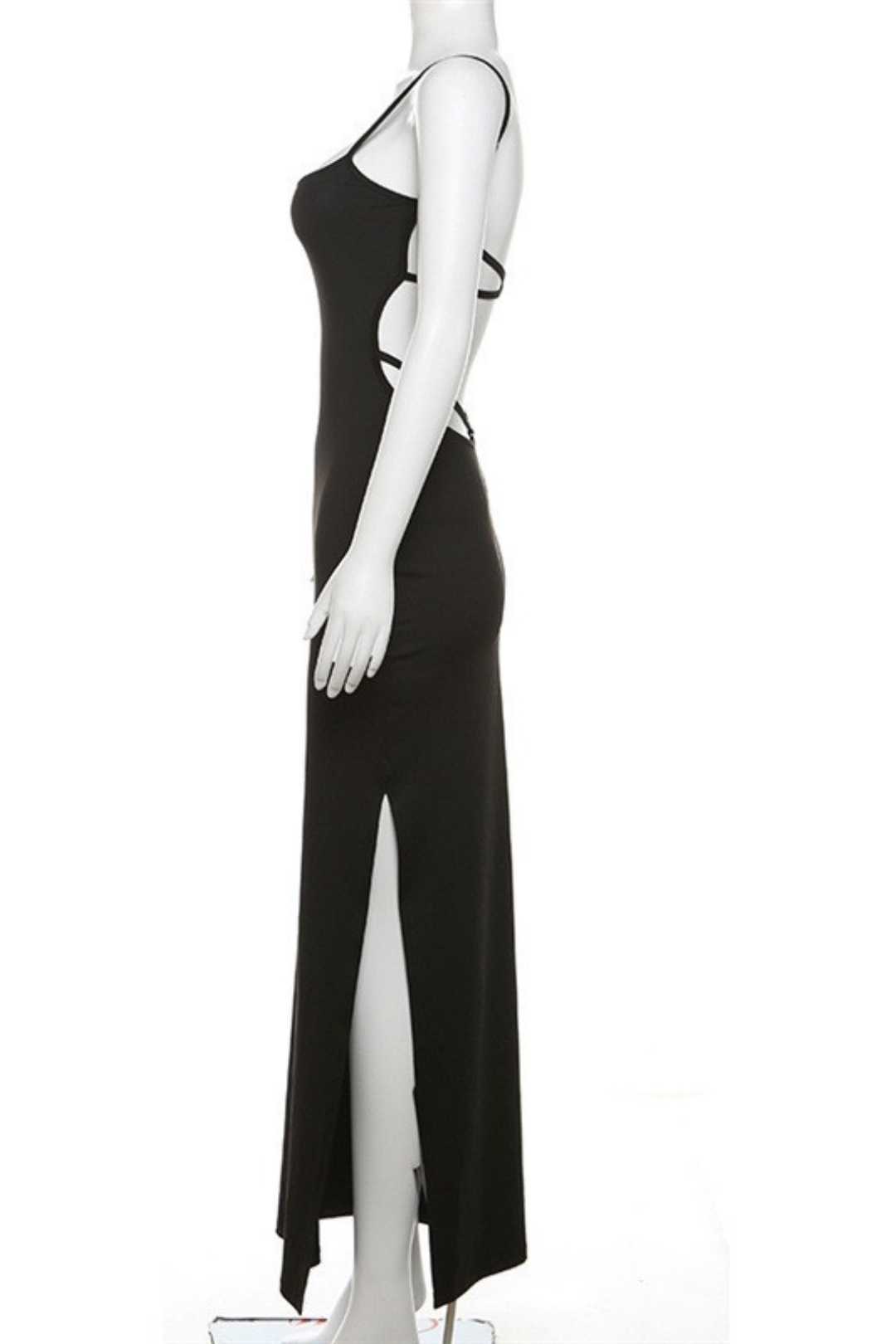 Sexy Backless Fashion Strappy Slim Hip Bottoming Dress