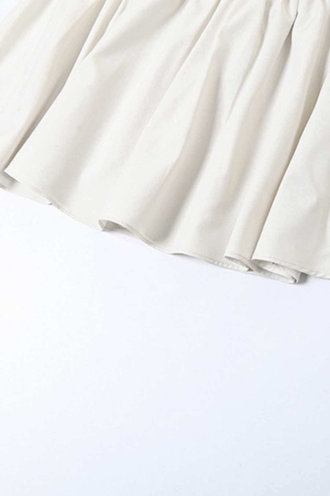 One-line Collar Contrasting Color Stitching Pleated Slim Dress