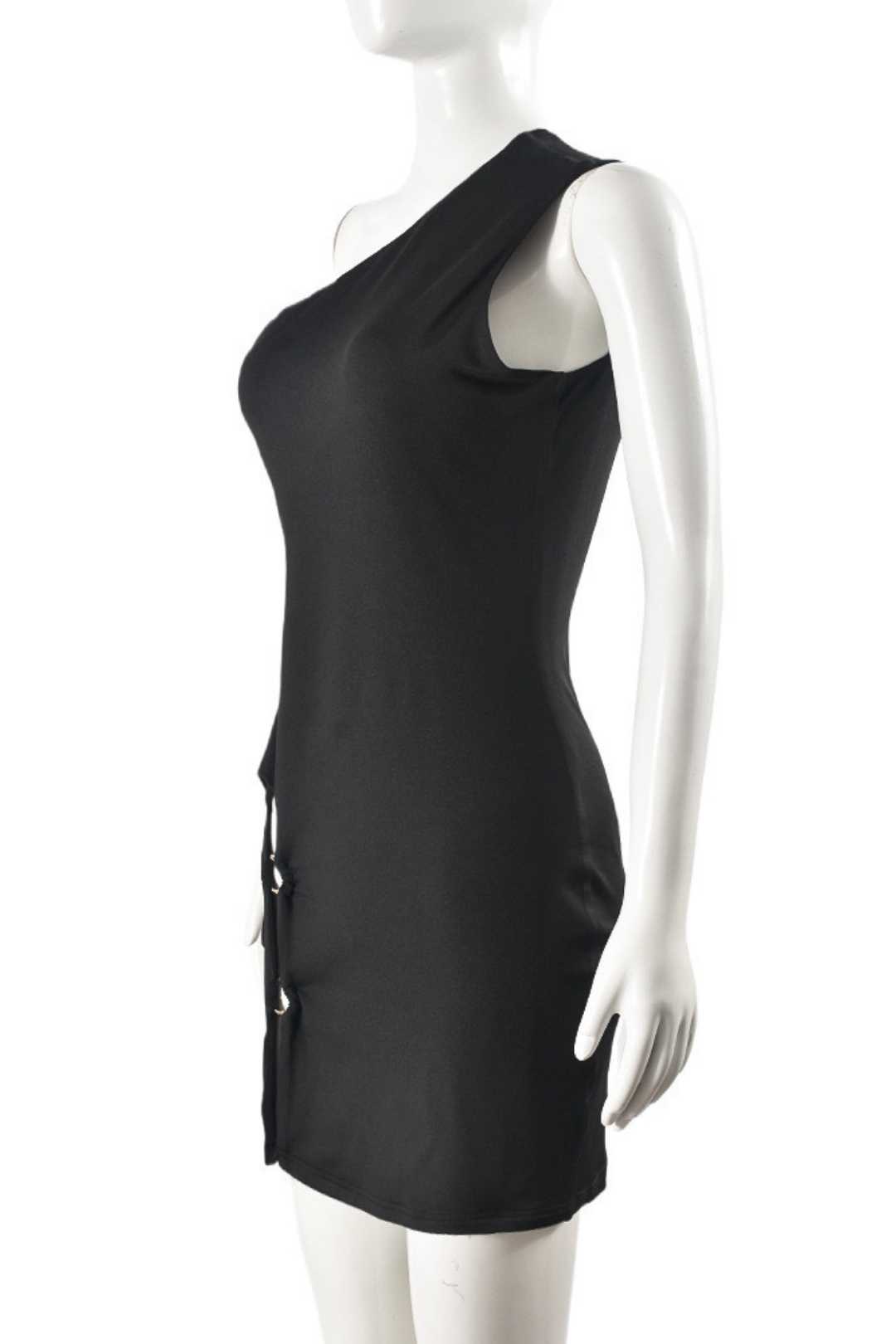 Slit Skirt Sexy One-shoulder Backless Dress