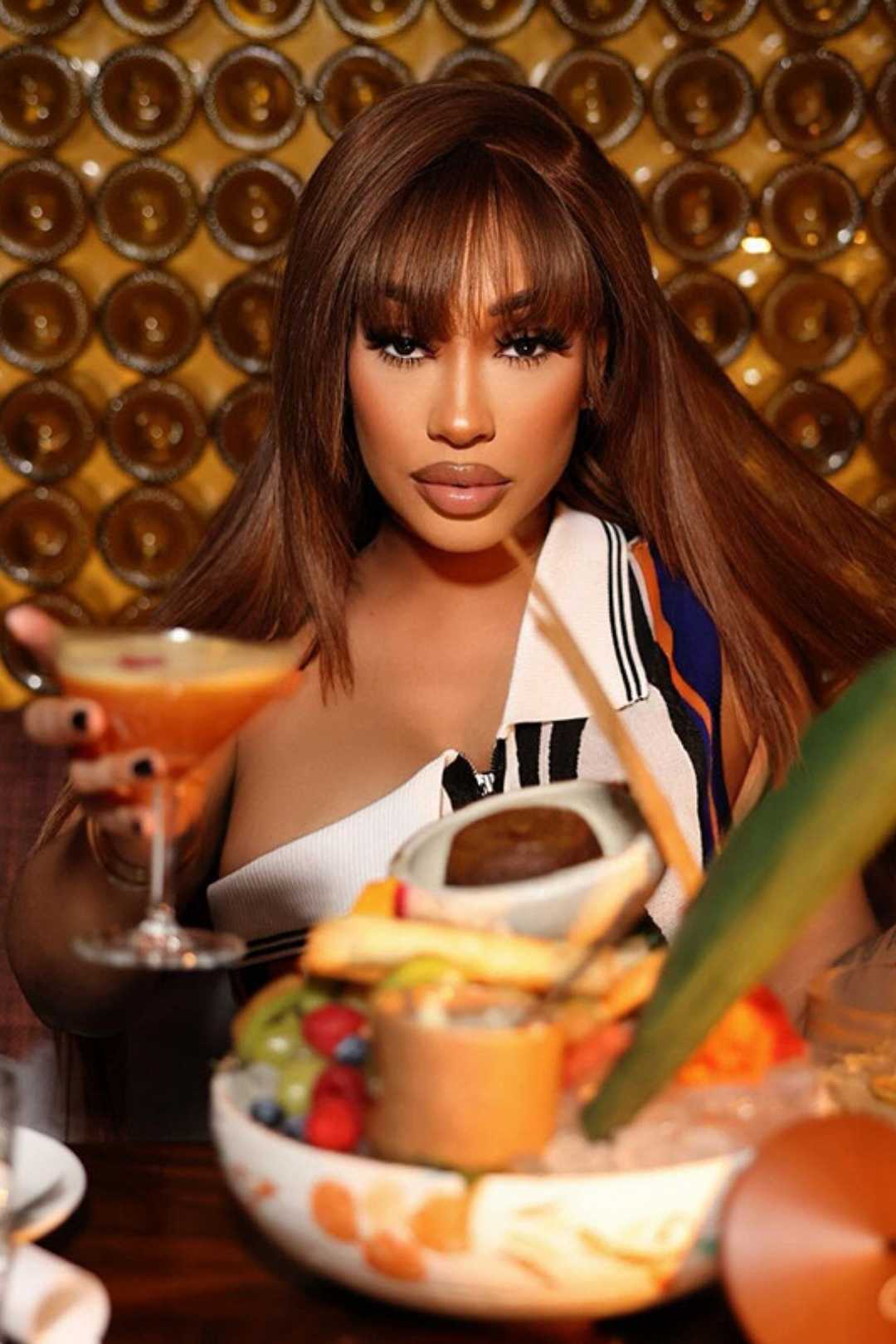 One-shoulder Sleeveless Mesh Print Dress