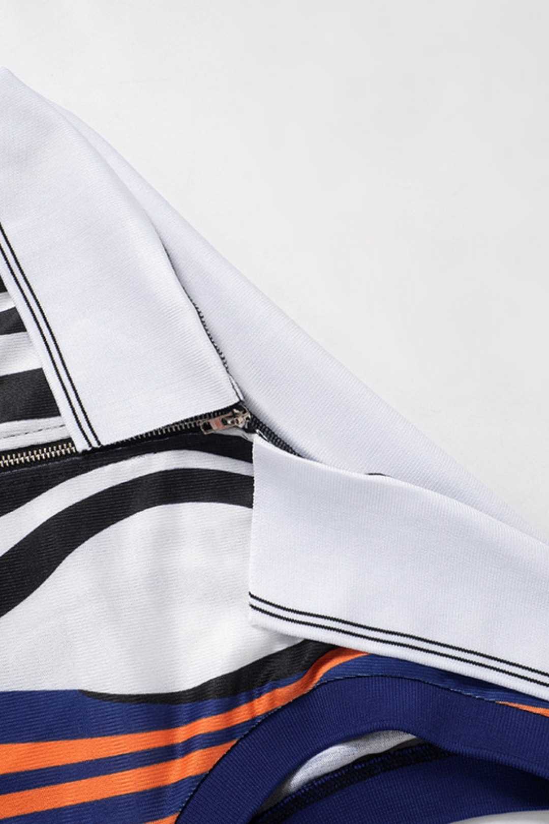 One-shoulder Sleeveless Mesh Print Dress