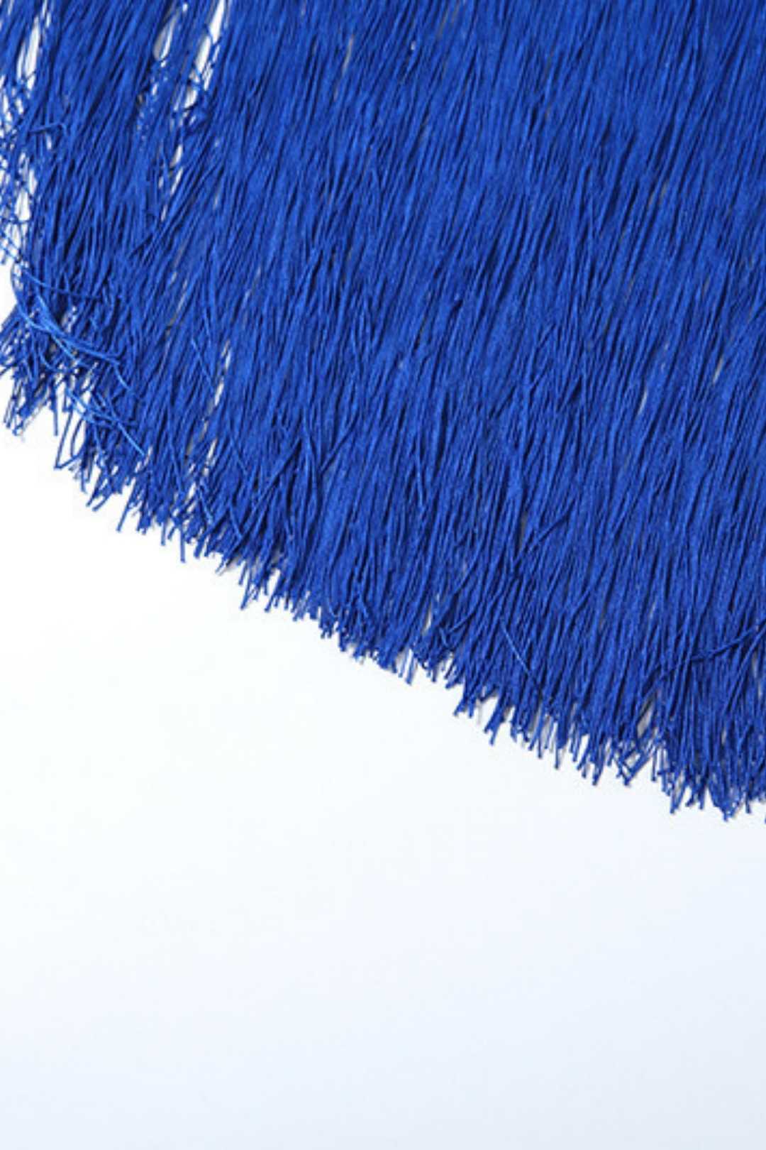 Hollow Solid Color Tassel High Slit Long Skirt