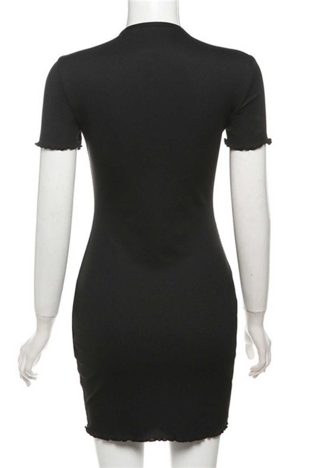 Butterfly Embroidered Sexy Hip-hugging Slim Bottoming Dress