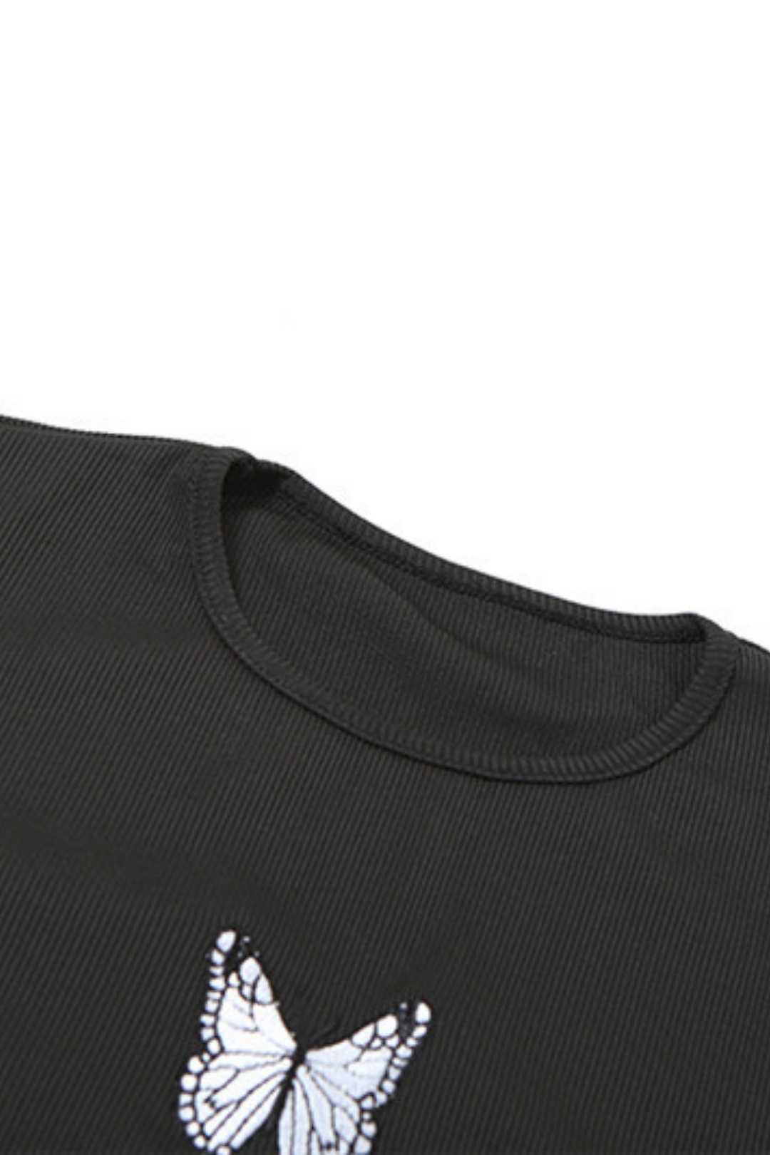 Butterfly Embroidered Sexy Hip-hugging Slim Bottoming Dress