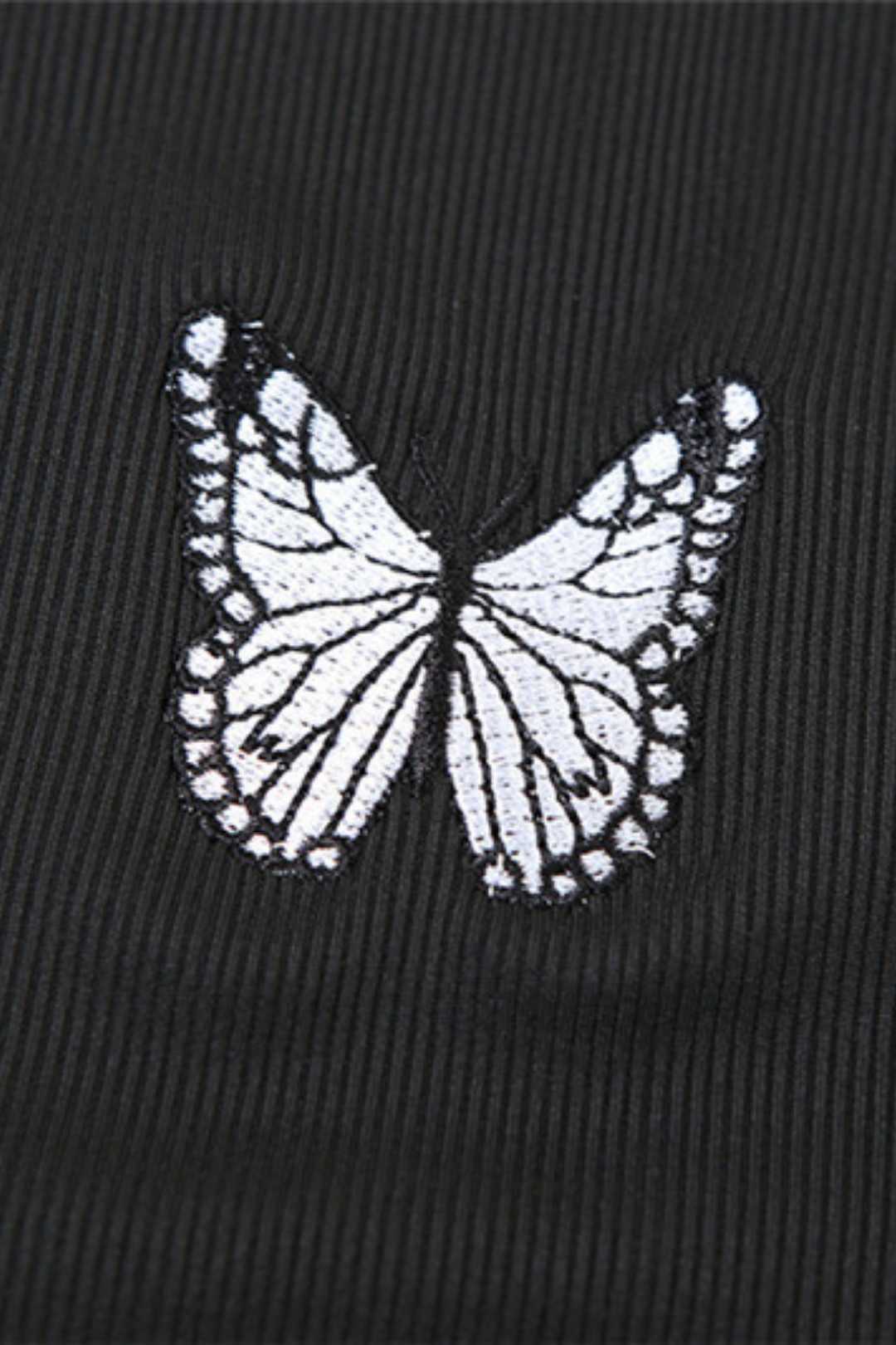 Butterfly Embroidered Sexy Hip-hugging Slim Bottoming Dress