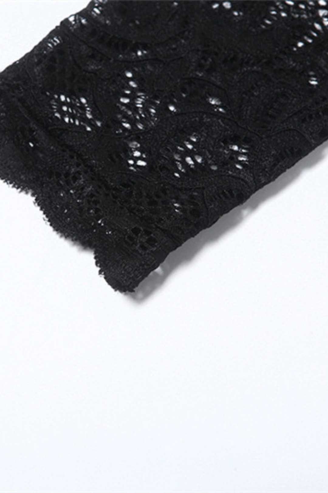 See-through Hollow Low-cut Strappy Top High-waisted Tight Butt-lifting Shorts Set