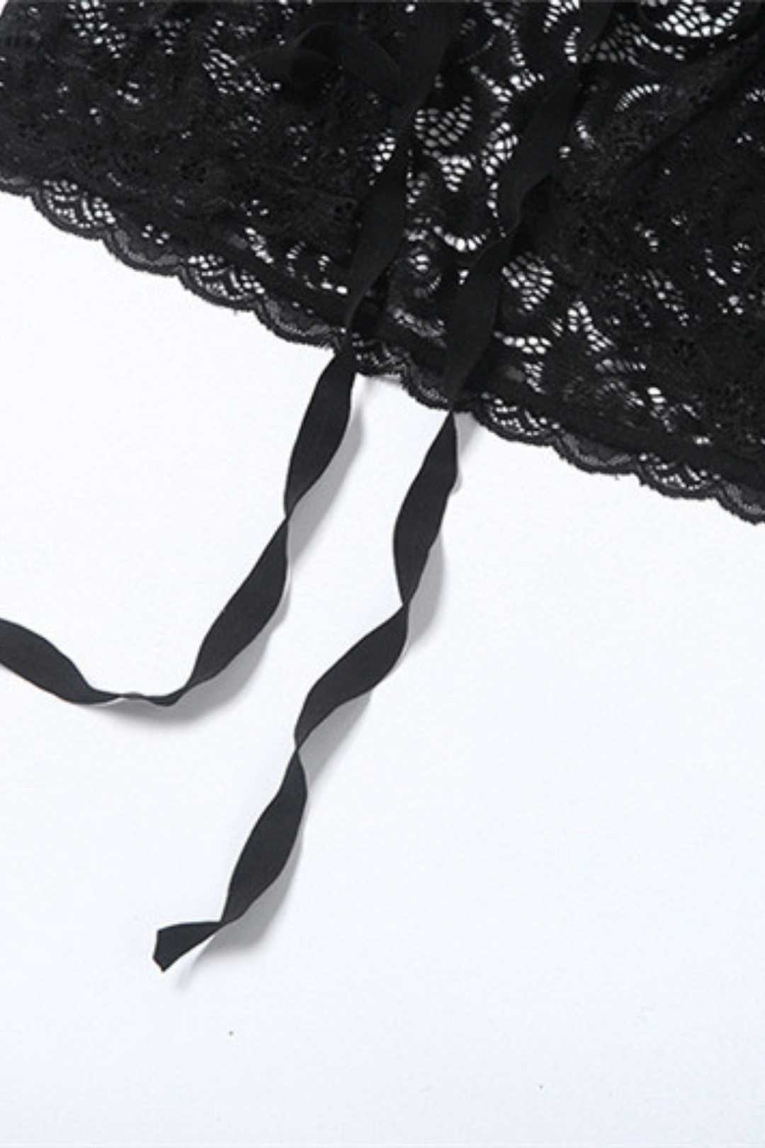 See-through Hollow Low-cut Strappy Top High-waisted Tight Butt-lifting Shorts Set