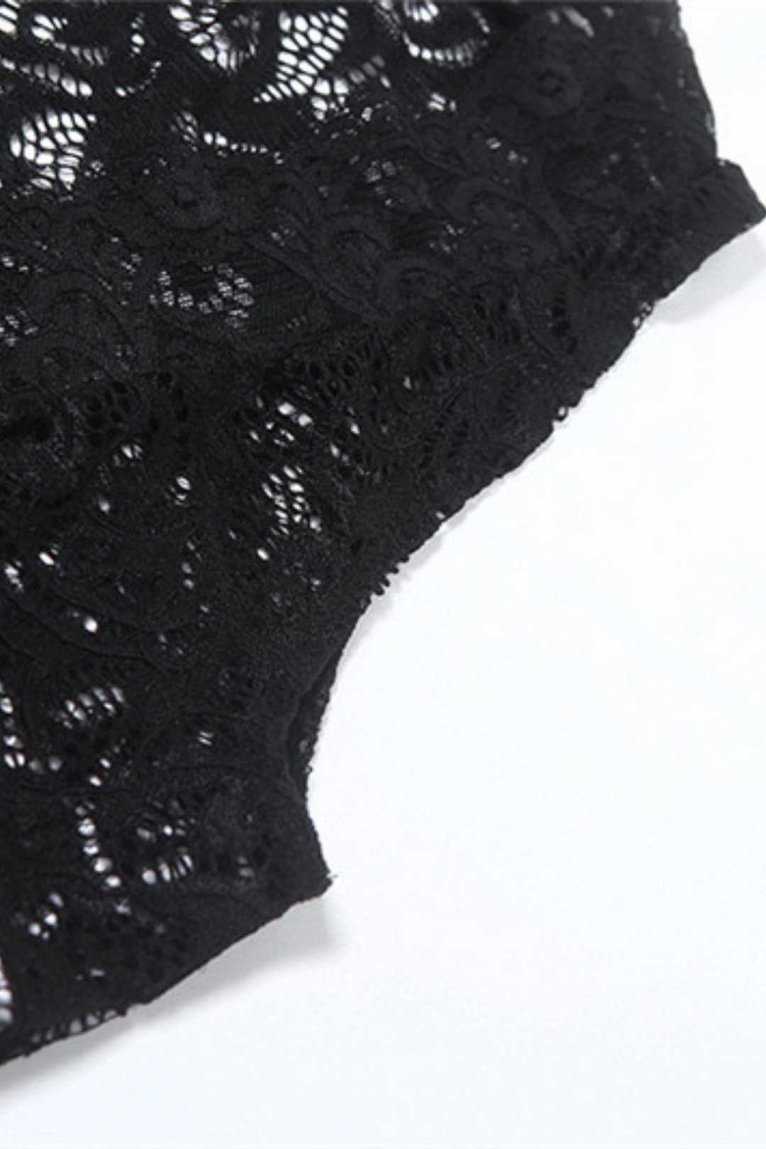 See-through Hollow Low-cut Strappy Top High-waisted Tight Butt-lifting Shorts Set