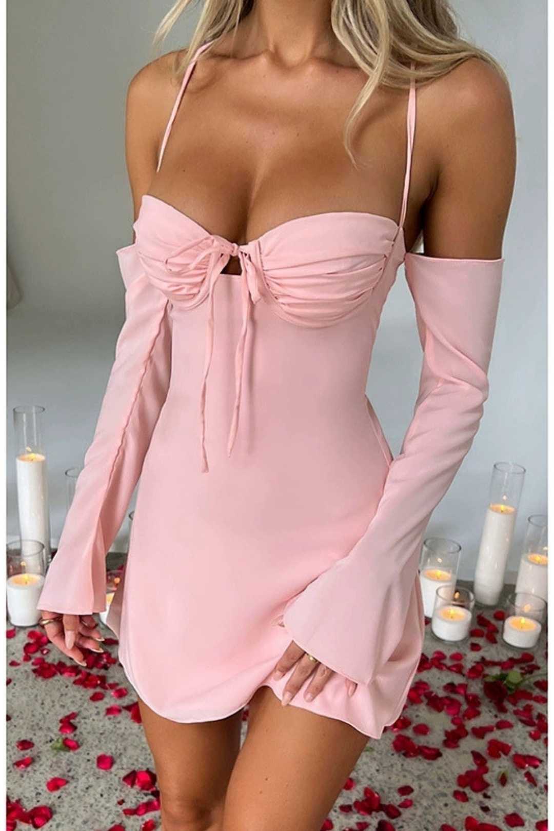 Sling Sexy Chest Strap Hollow Summer Dress