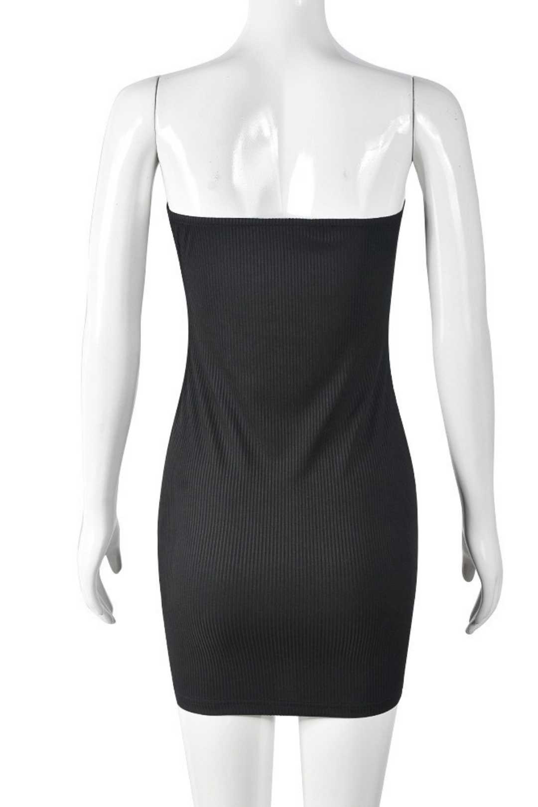 Wrapped Chest Love Rhinestone Hollow Hip-covering Sexy Dress