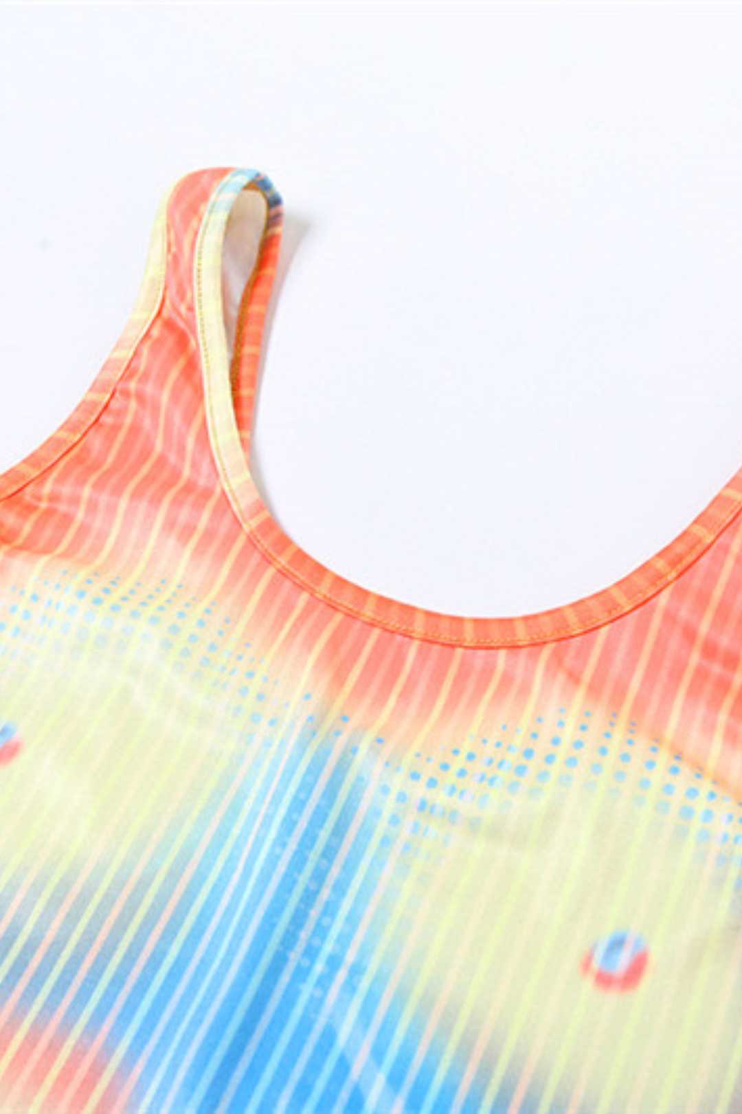 Gradient Printed Tight Hip Jumpsuit