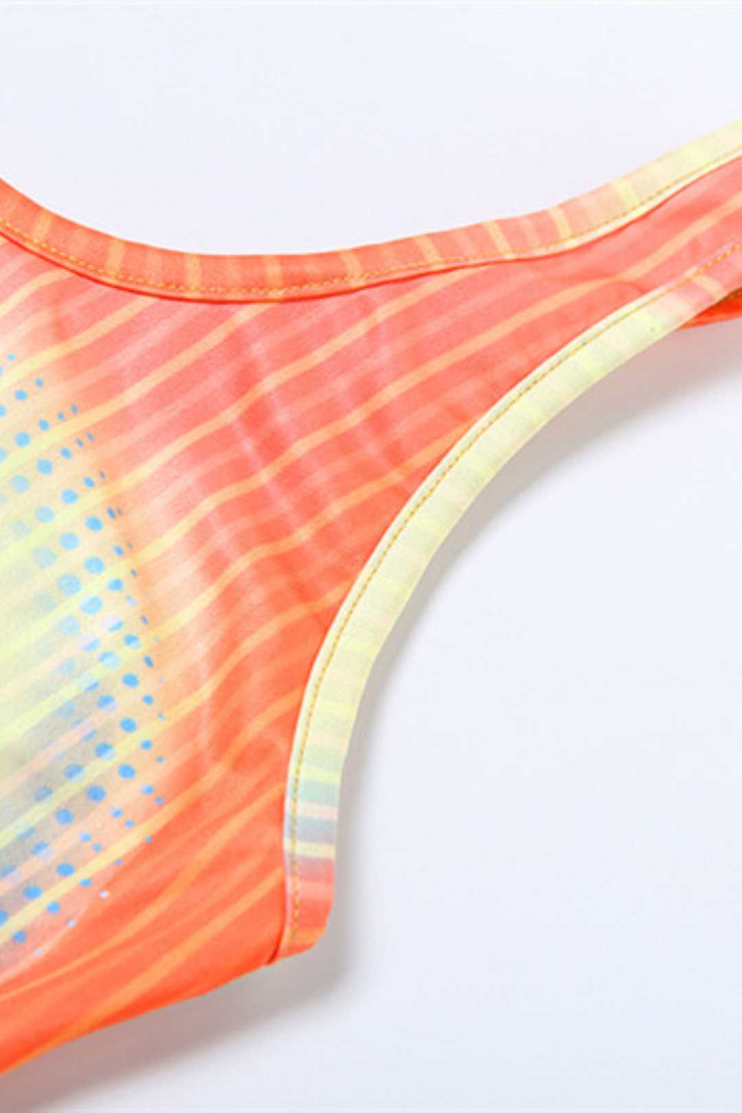 Gradient Printed Tight Hip Jumpsuit