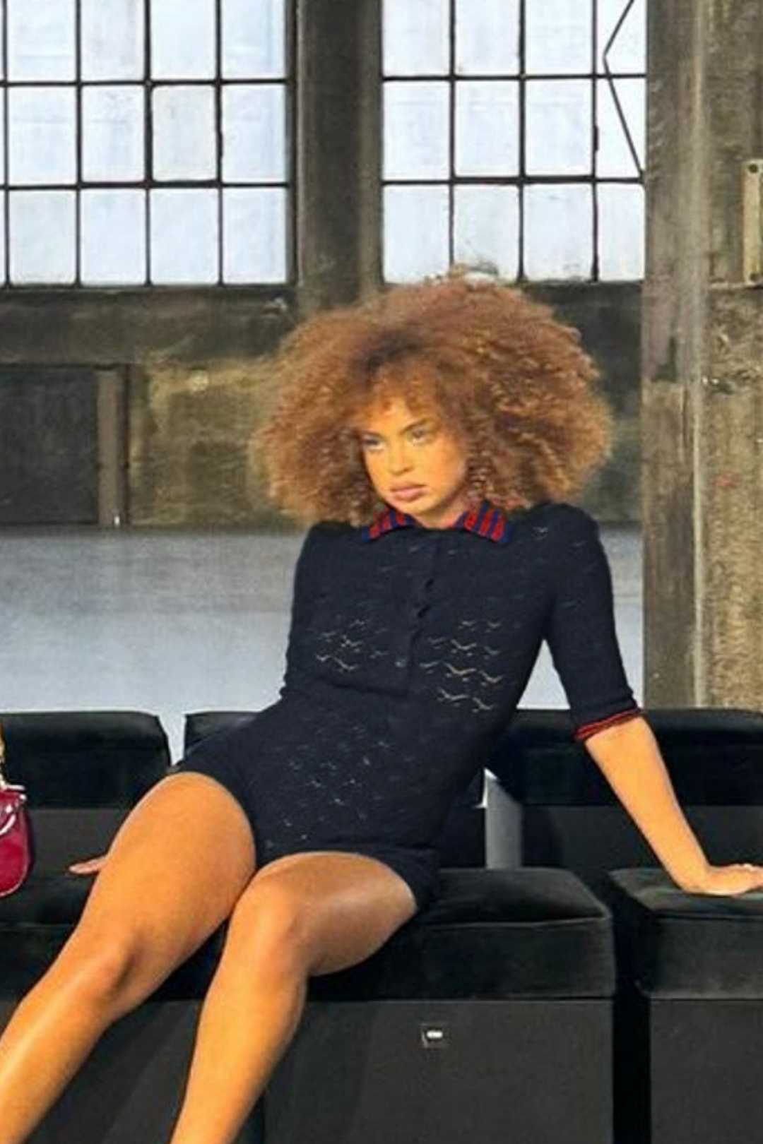 Collar Short-sleeved Knitted Tight High-waisted Romper