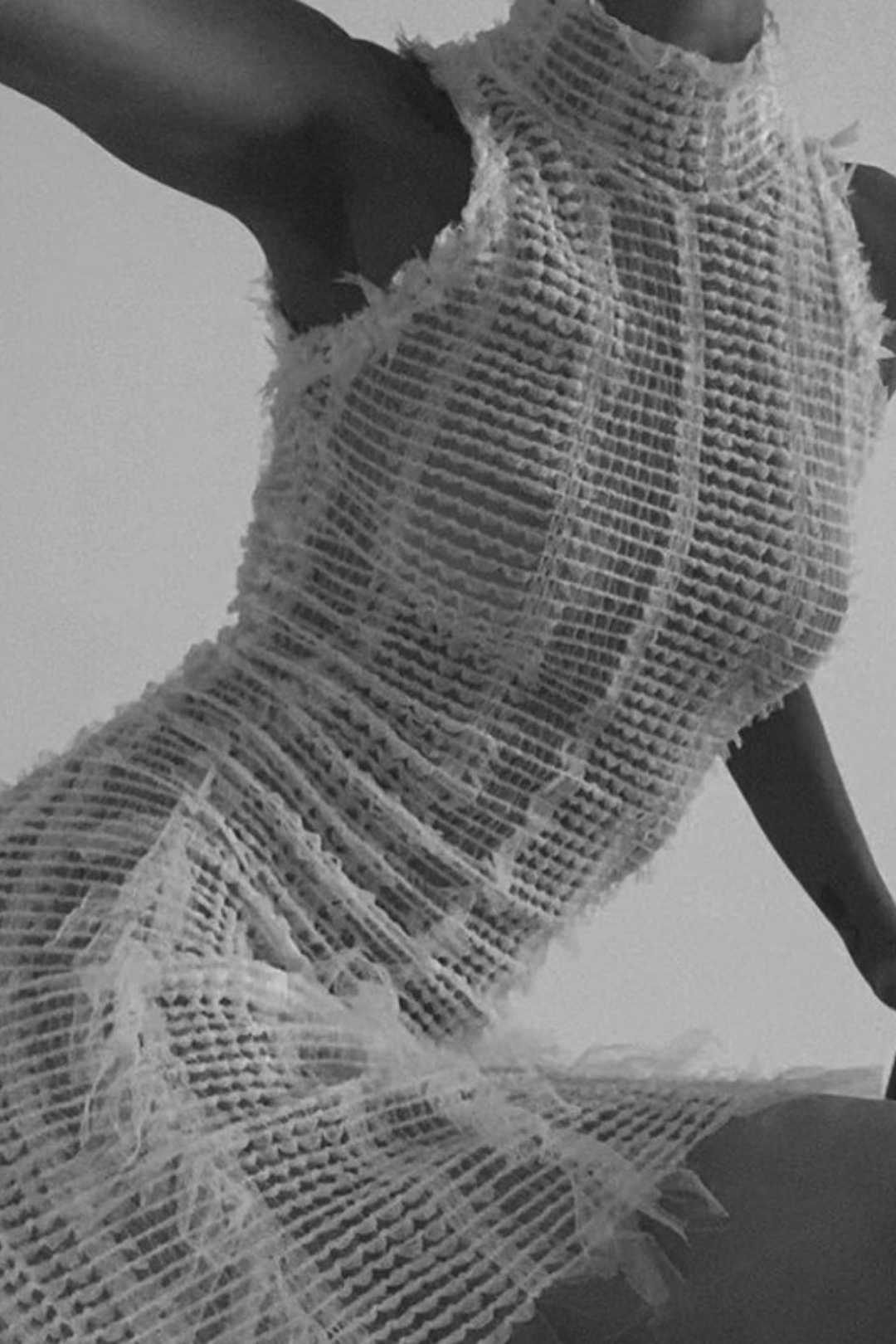 Tassel See-through Slim Fit Elegant See-through Mesh Dress