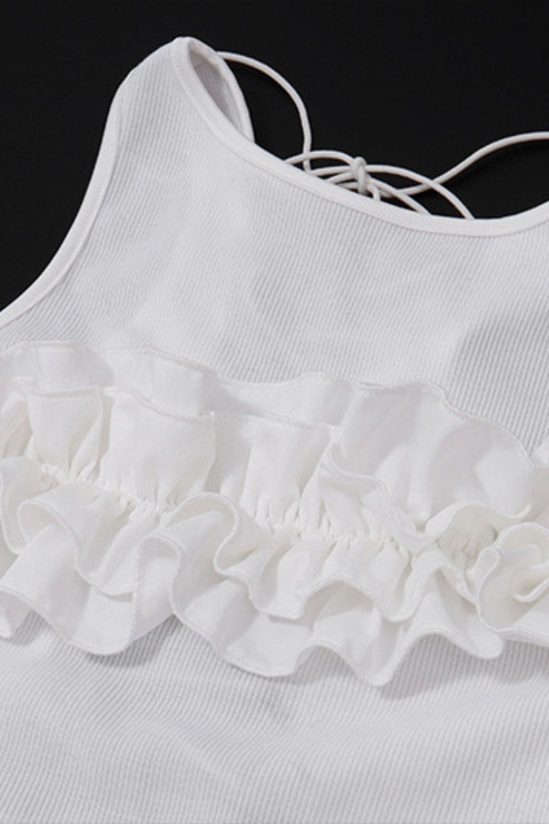 Sexy Hollow Lace Ruffled High-end Dress