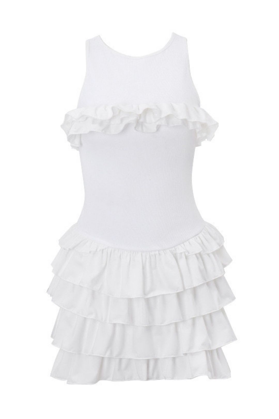 Sexy Hollow Lace Ruffled High-end Dress