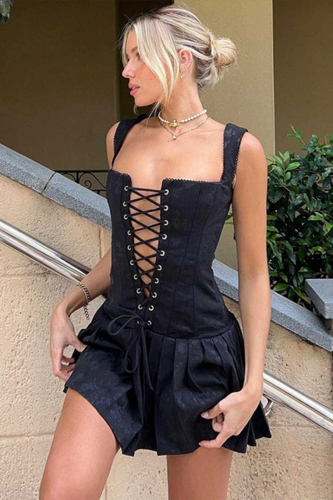 Autumn Style Sexy Hottie Hollow LacE Dress