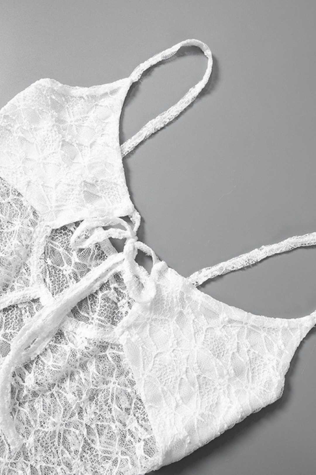 Slim Fit Hollow Lace Sexy Suspender Dress