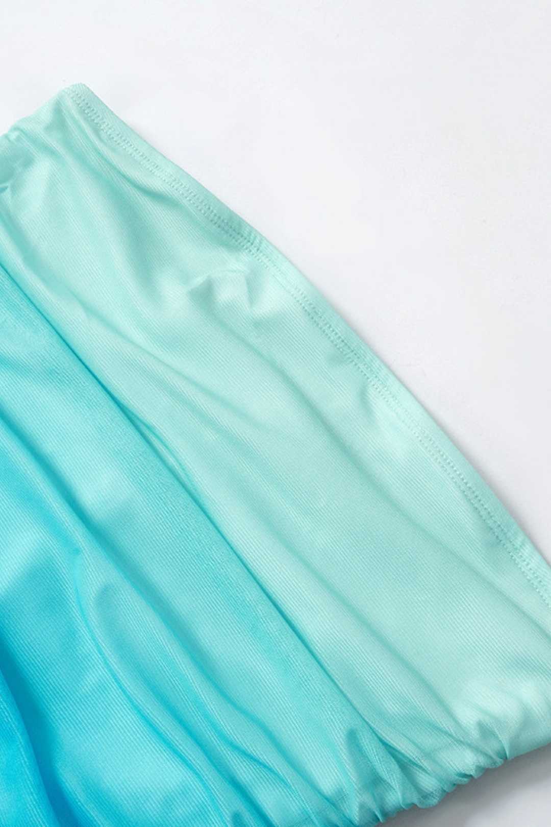 Gradient Color Hip-hugging Slim Midi Dress