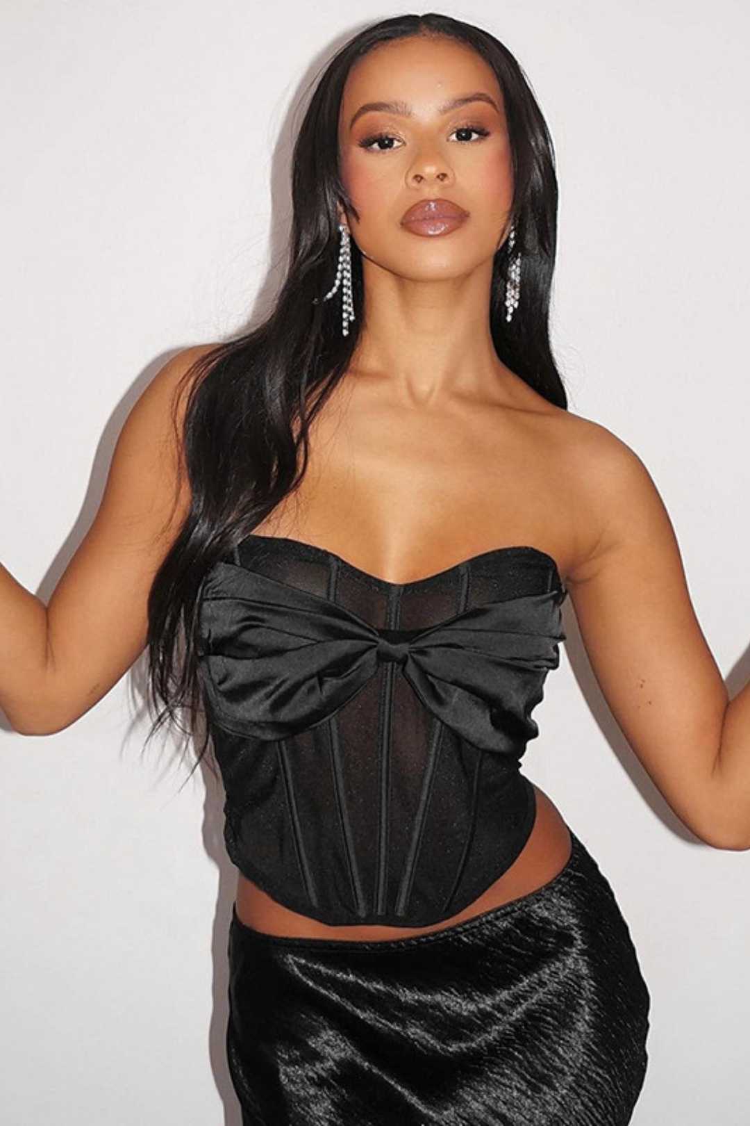 Fashionable Fishbone Mesh Bra And Vest