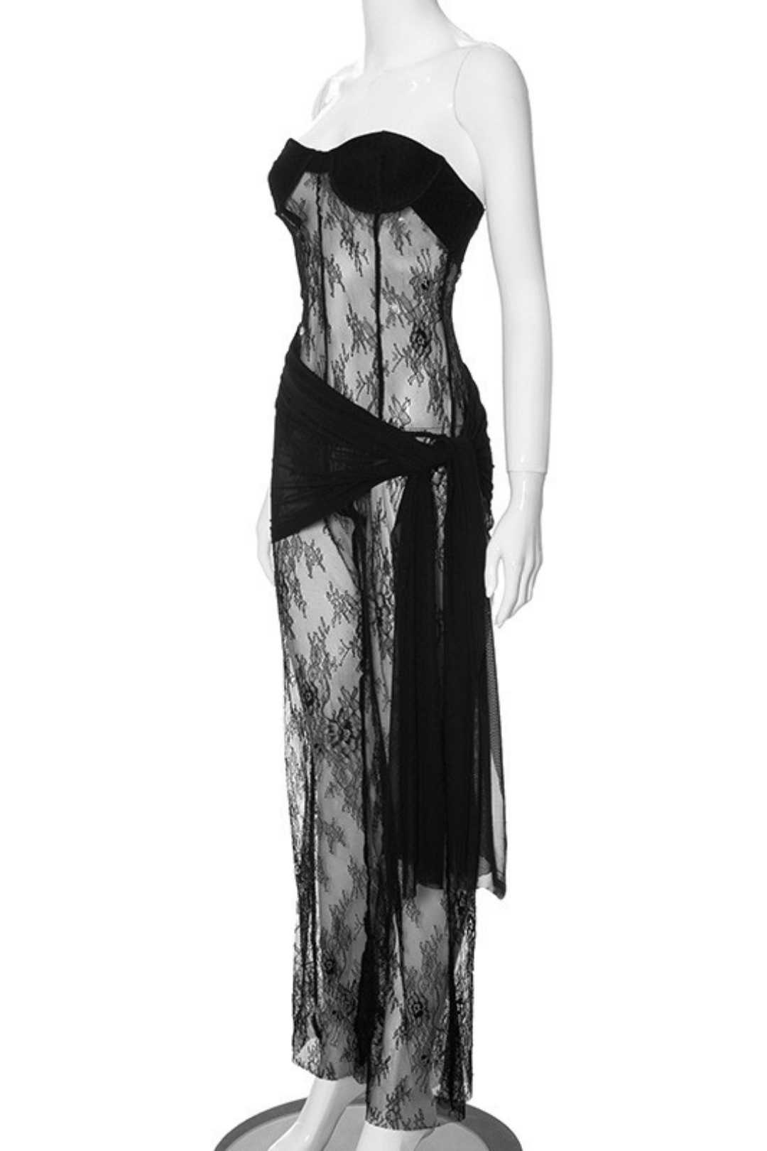 Lace Breast-wrapped Jumpsuit And Skirt