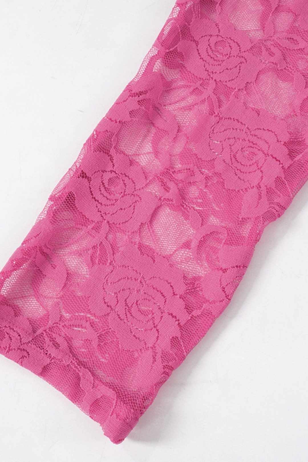 Solid Color Lace Stitching Deep V-neck Short-sleeved Tight Jumpsuit