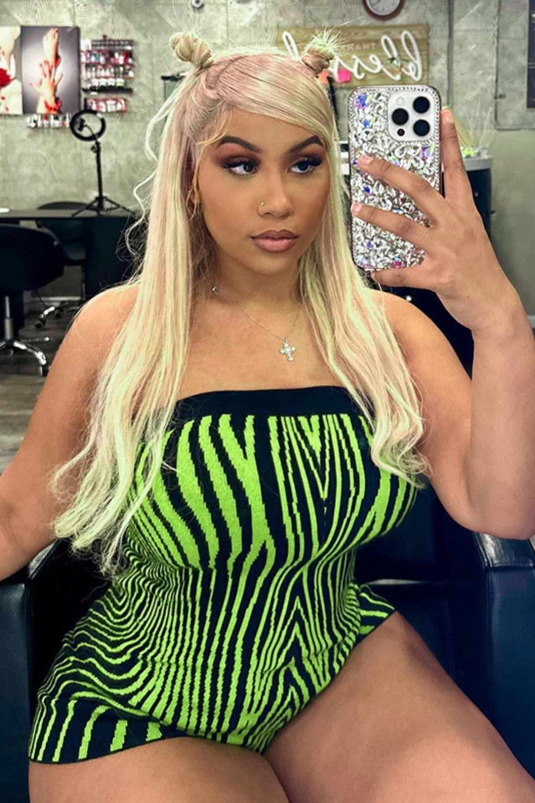 Striped Print Sleeveless One-piece Collar Tube Top Woolen Jumpsuit