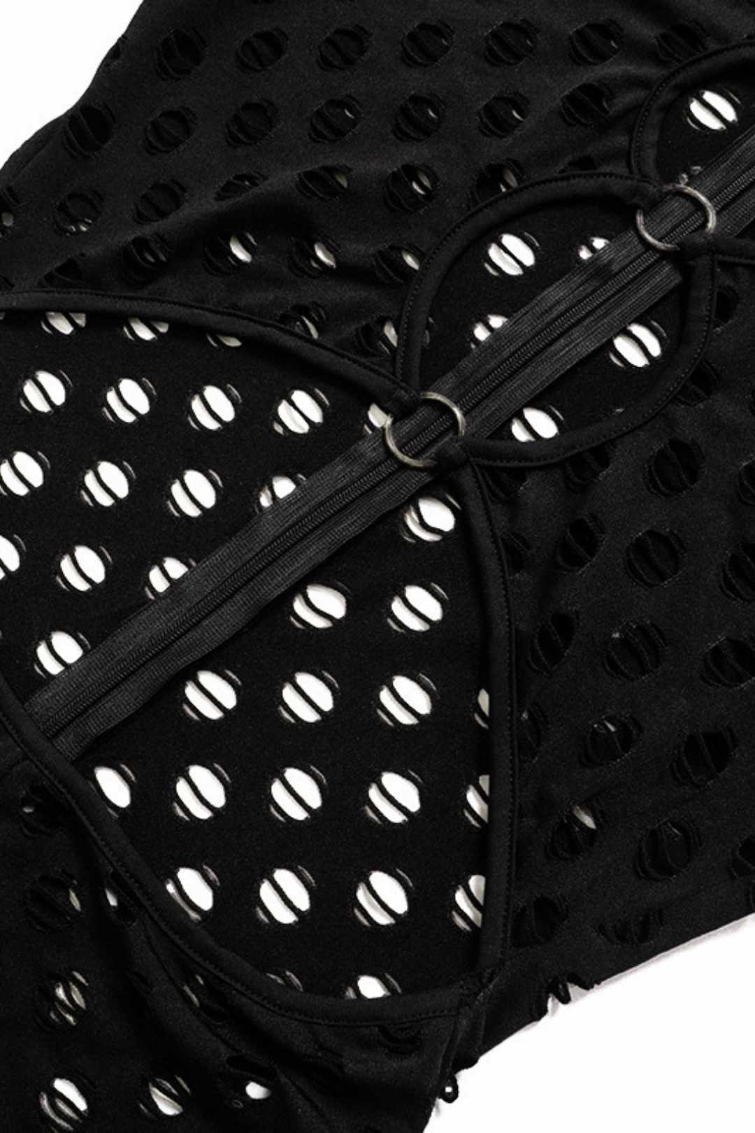 Ripped Holes Hollow Tight Tight Navel Exposed Ring Jumpsuit