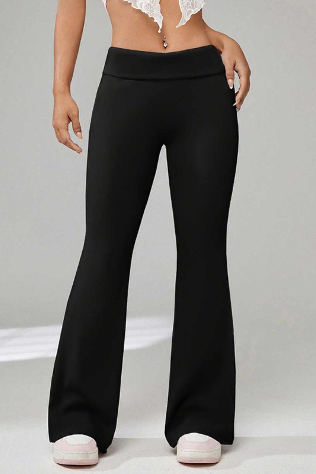 Loose Casual High Waist Double Waist Trousers