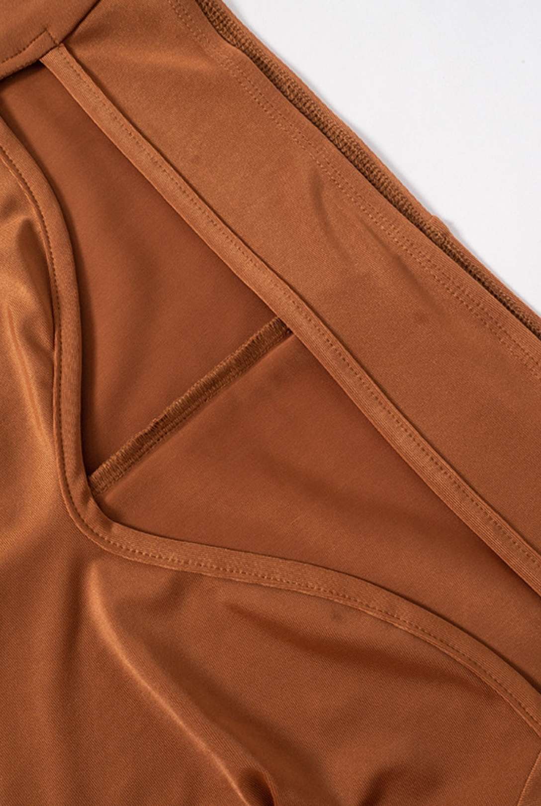 Hollow One-line Collar Long-sleeved Tight Jumpsuit