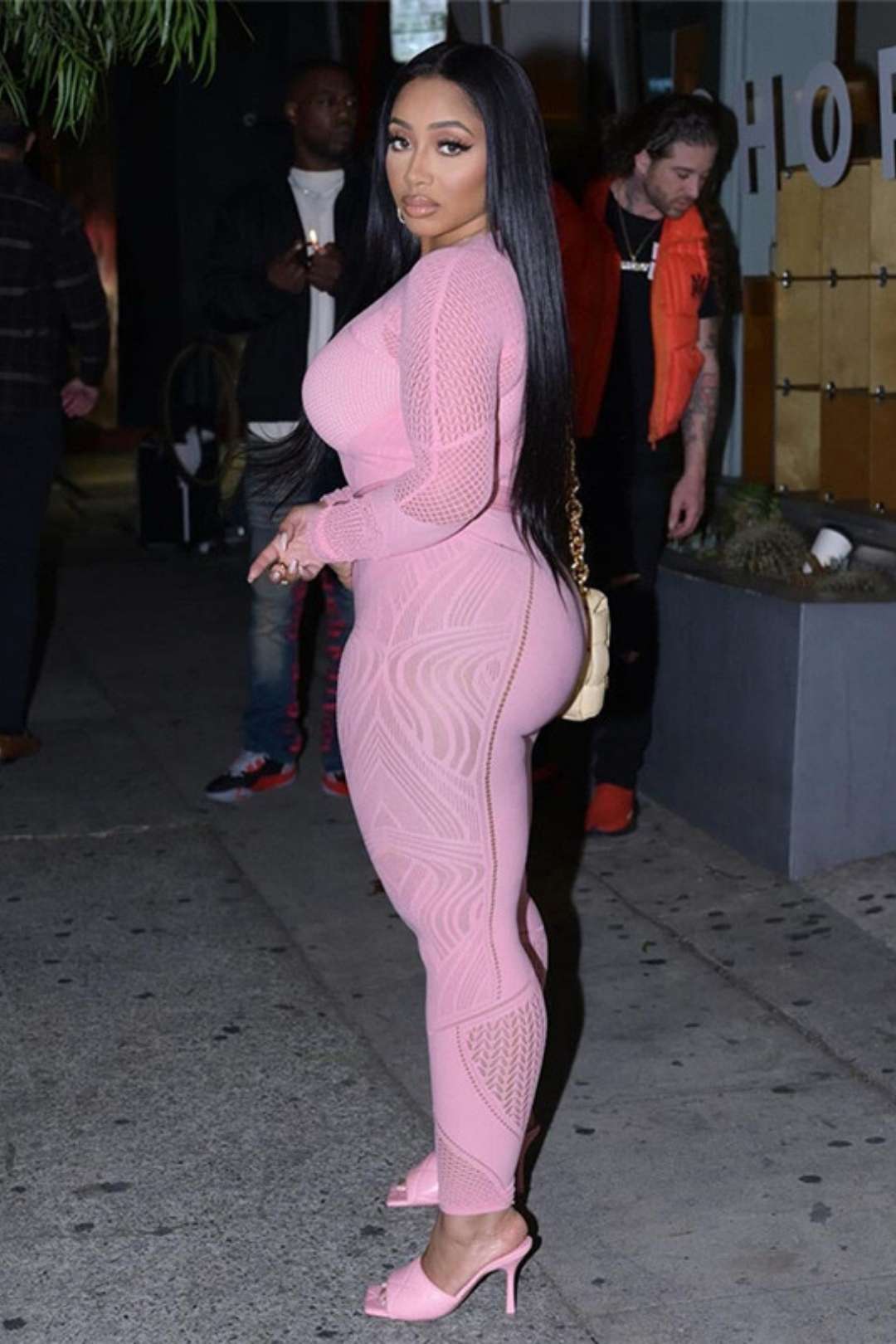 Sexy Hollow Jacquard Knitted High-waist Tight Jumpsuit