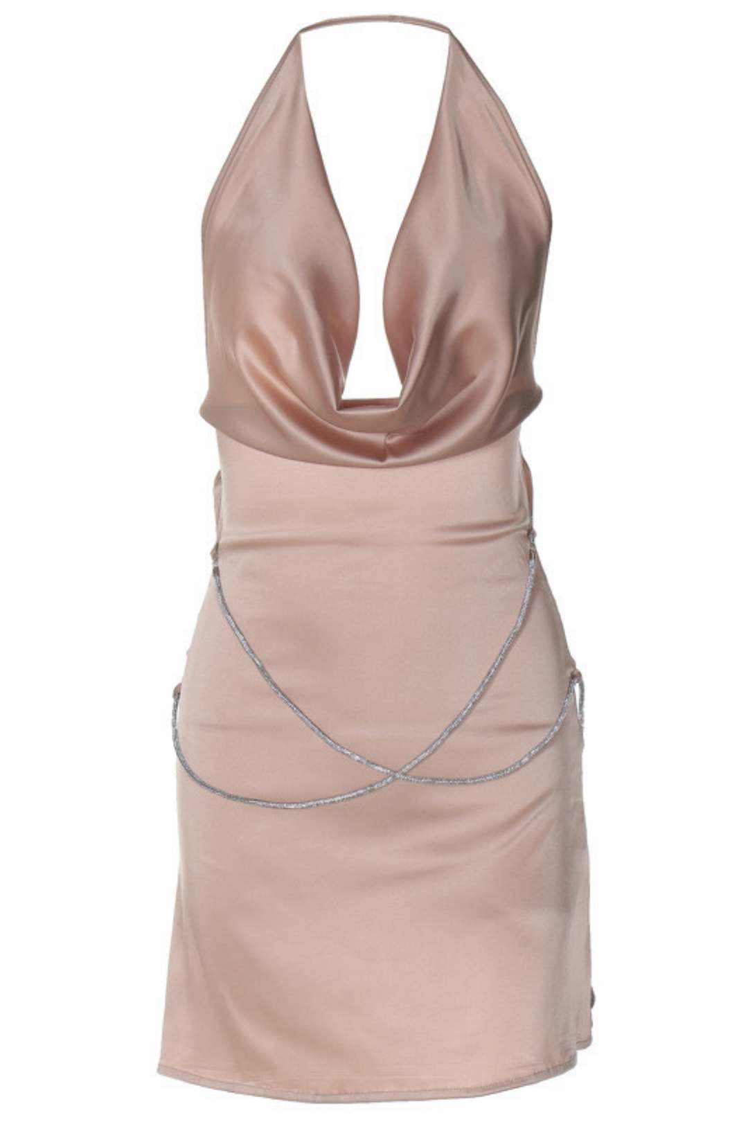 Sexy Backless Chain Slim Hip Dress