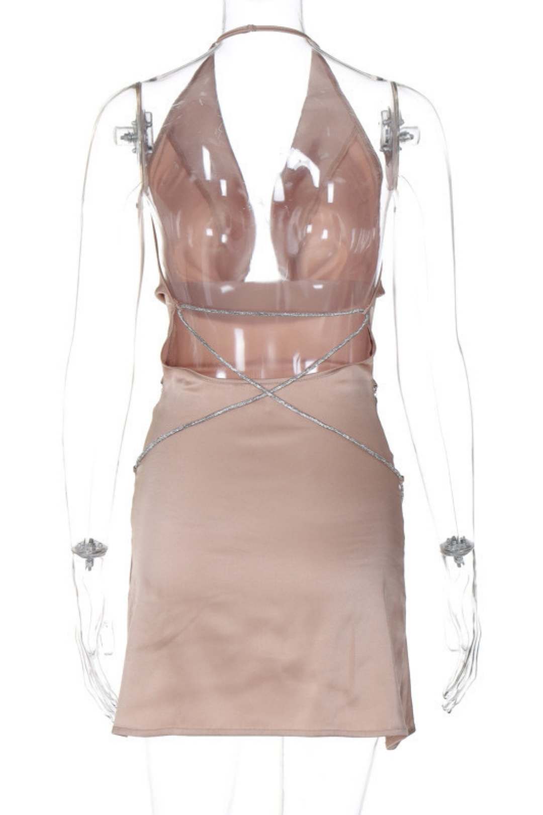 Sexy Backless Chain Slim Hip Dress