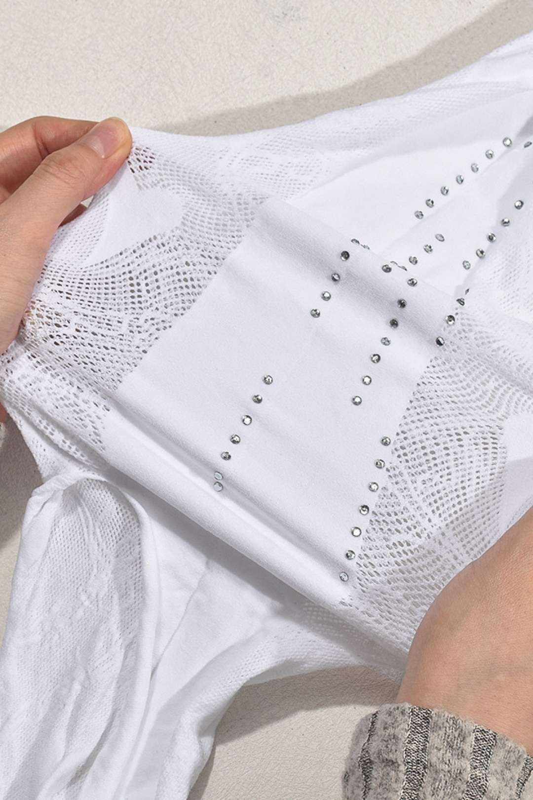 Diamond Round Neck One-piece Jumpsuit