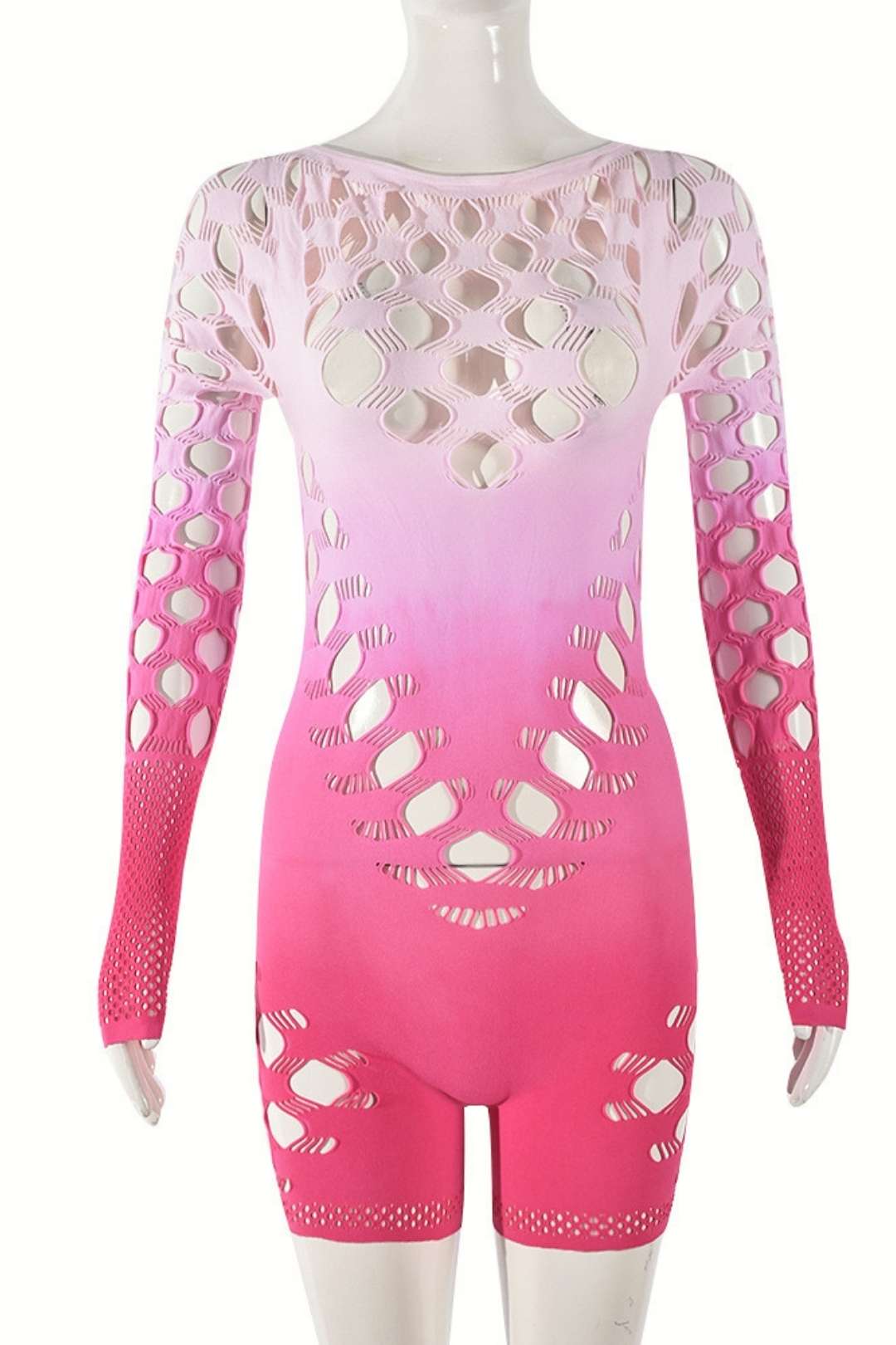 Tie-dye Gradient Color One-piece Romper