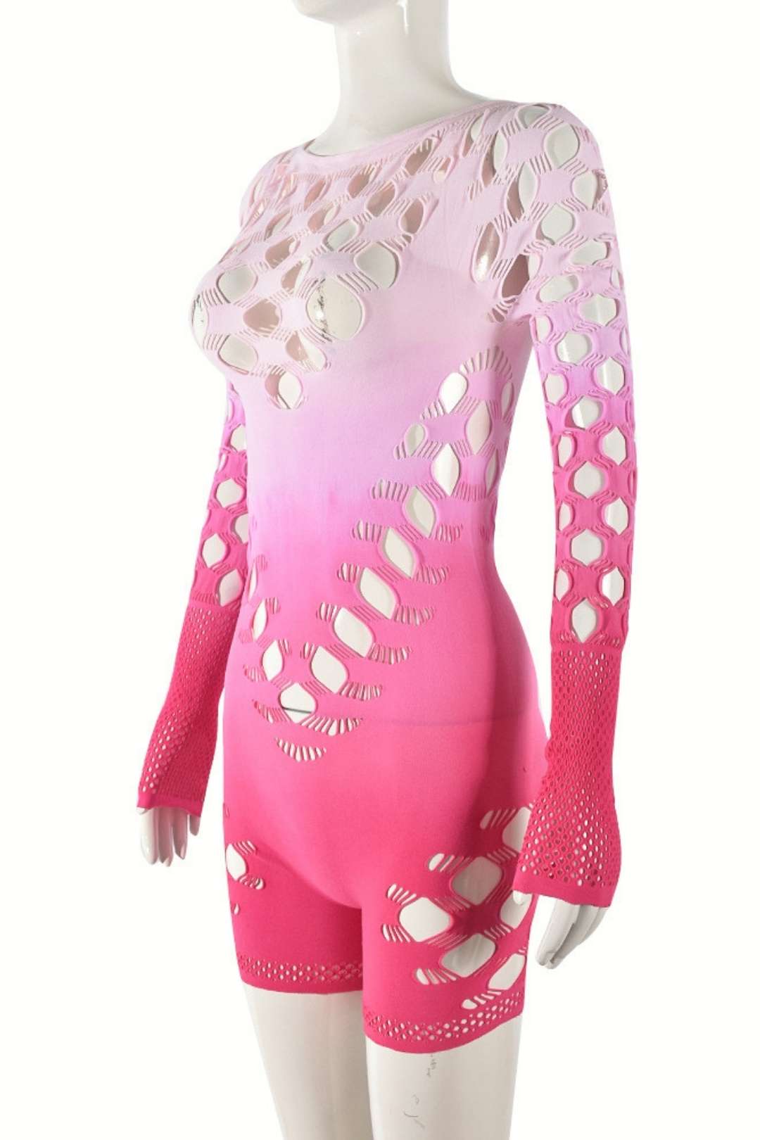 Tie-dye Gradient Color One-piece Romper