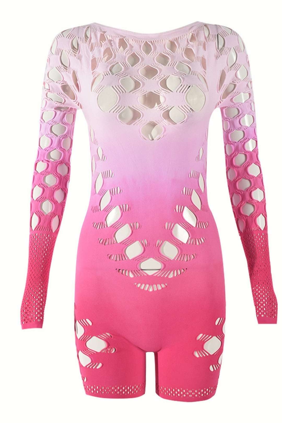 Tie-dye Gradient Color One-piece Romper