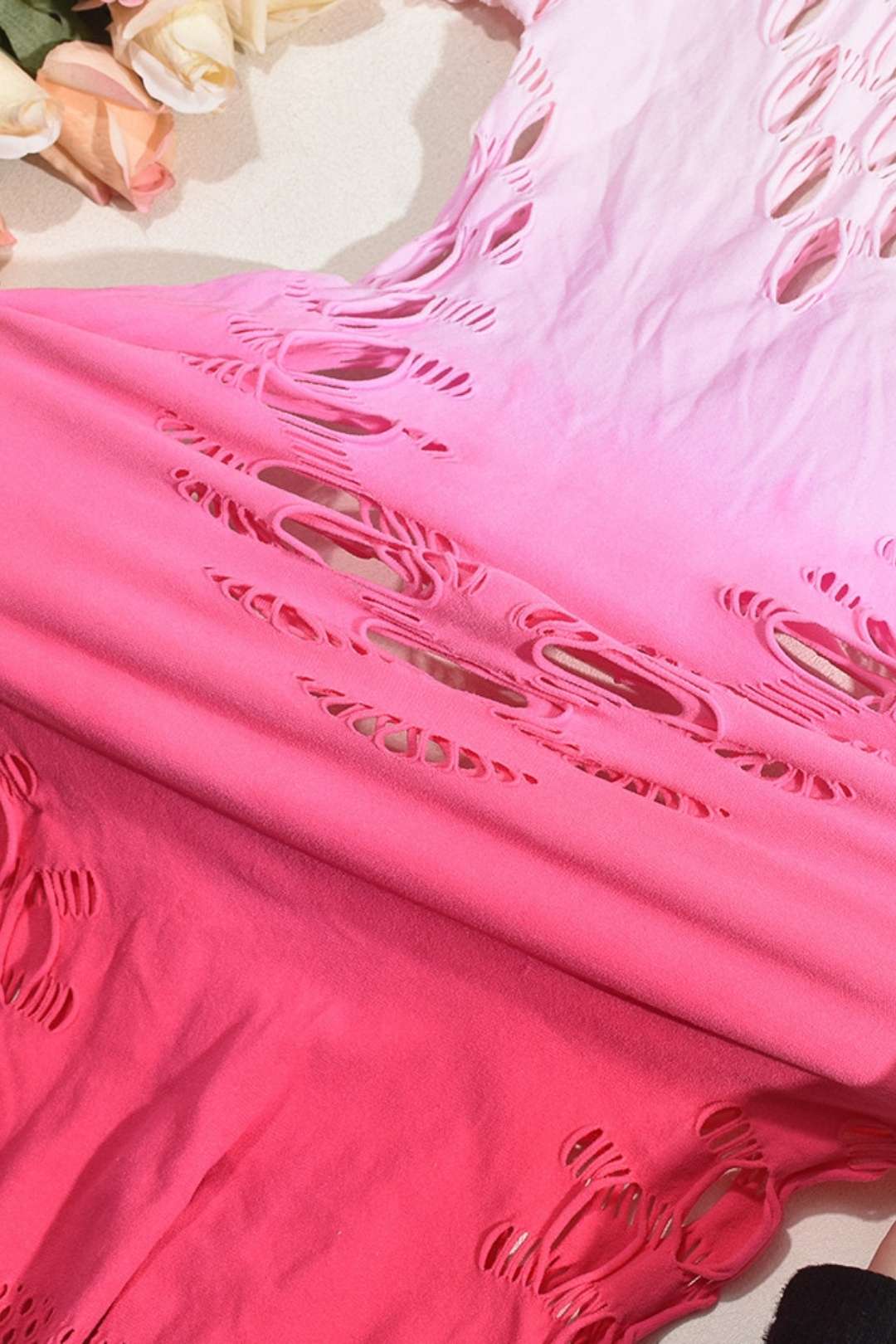 Tie-dye Gradient Color One-piece Romper