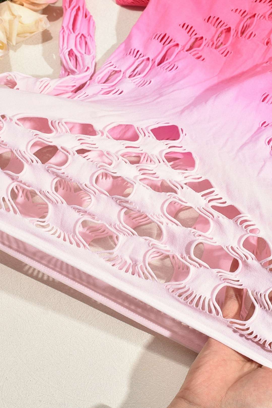 Tie-dye Gradient Color One-piece Romper