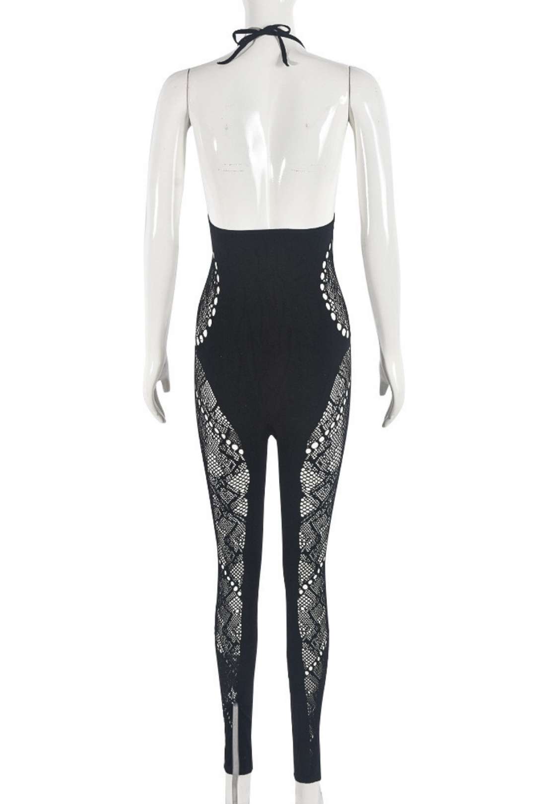 Backless Hollow Lace One-piece Jumpsuit