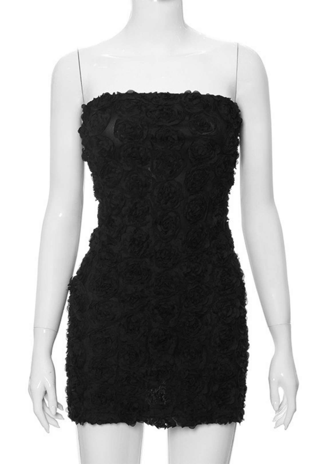 Backless Pullover Solid Color Flower Short Dress