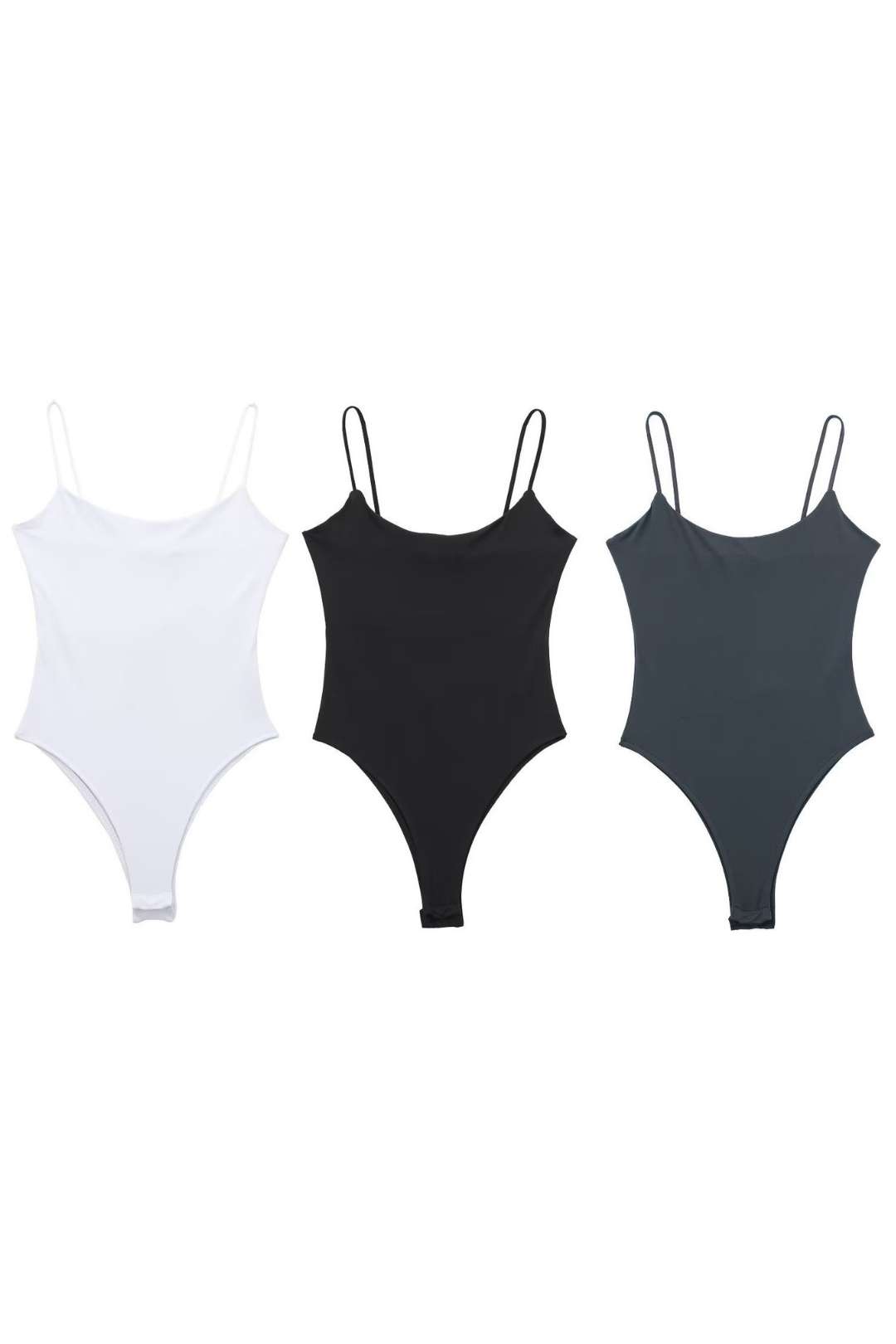 Slim Strap Round Neck BodysuiT