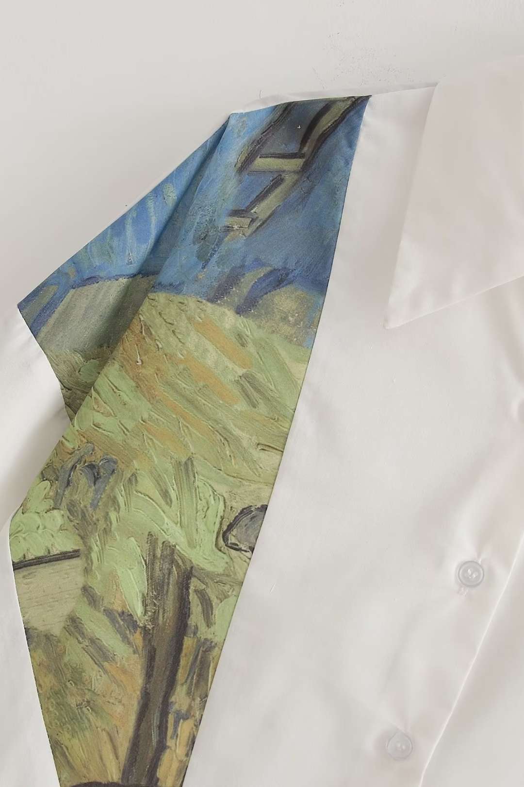 Loose Patchwork Printed Shirt