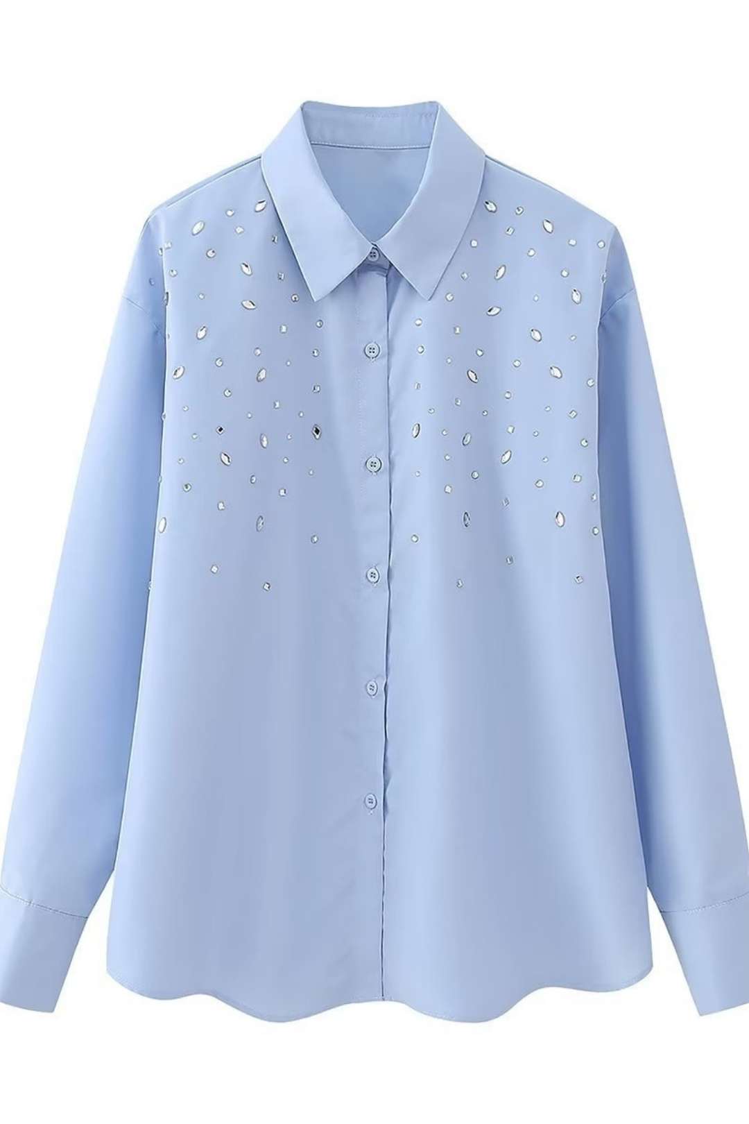 Beaded Poplin Shirt