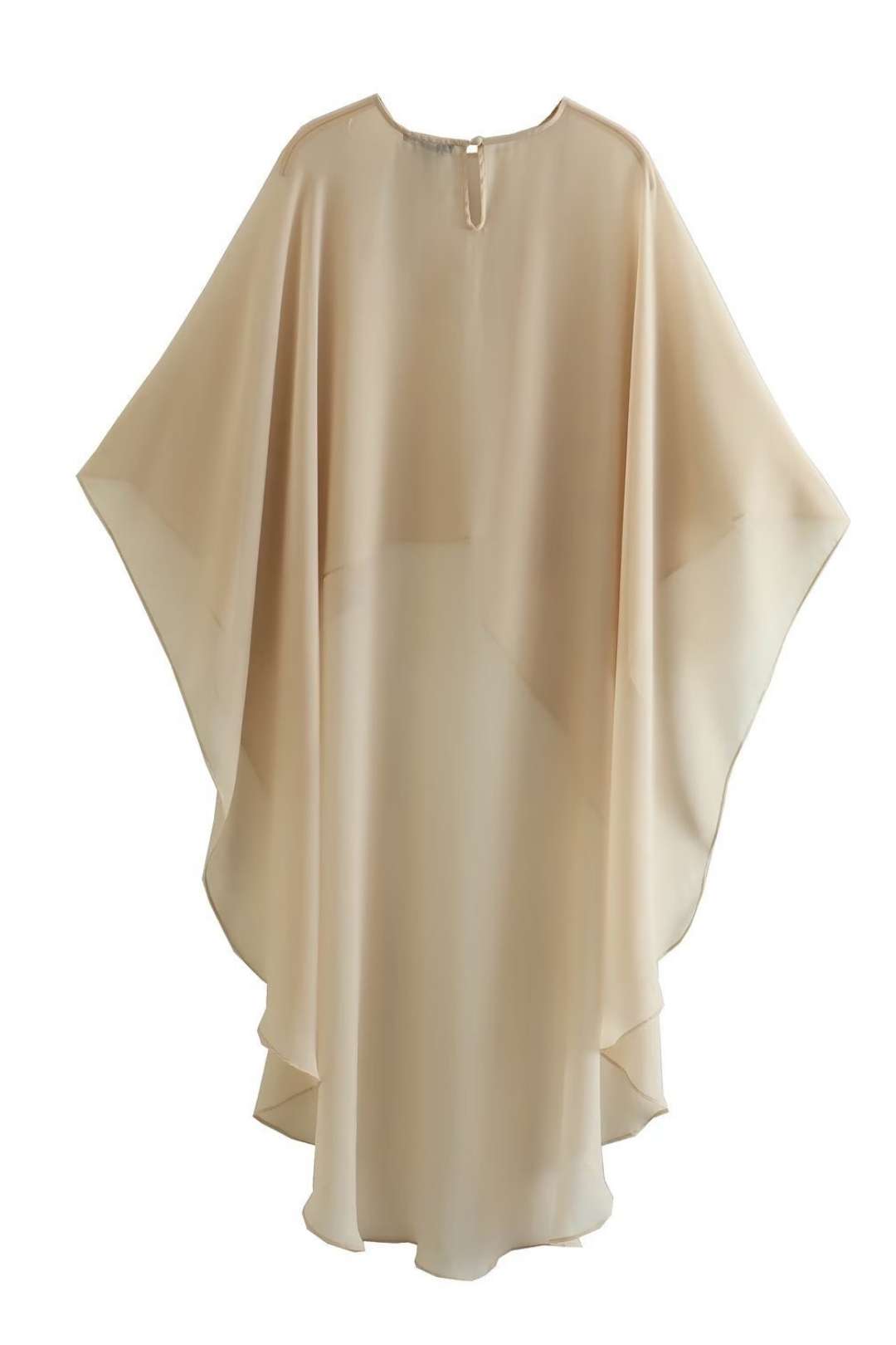 Asymmetric Tulle Cape Jacket