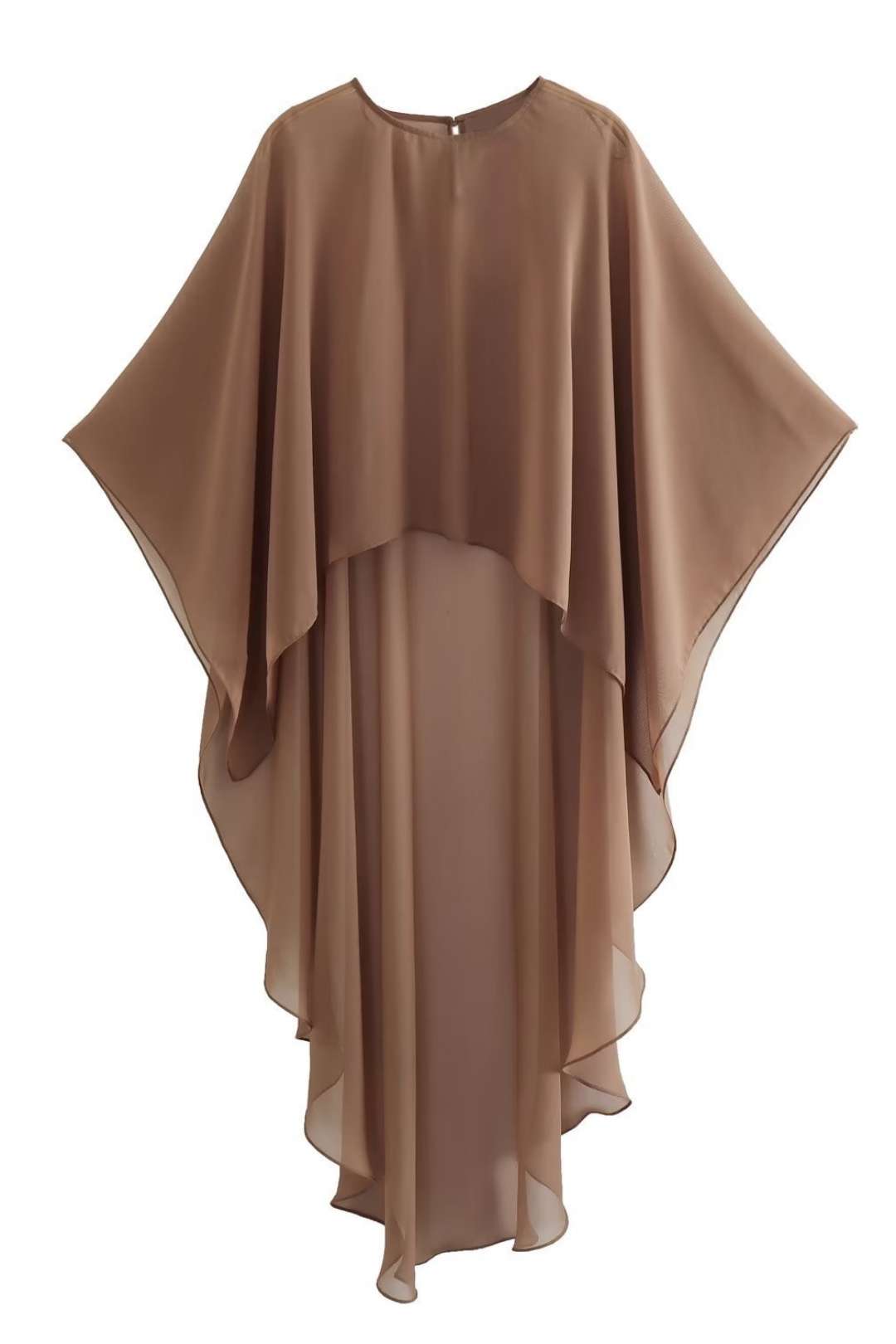 Asymmetric Tulle Cape Jacket